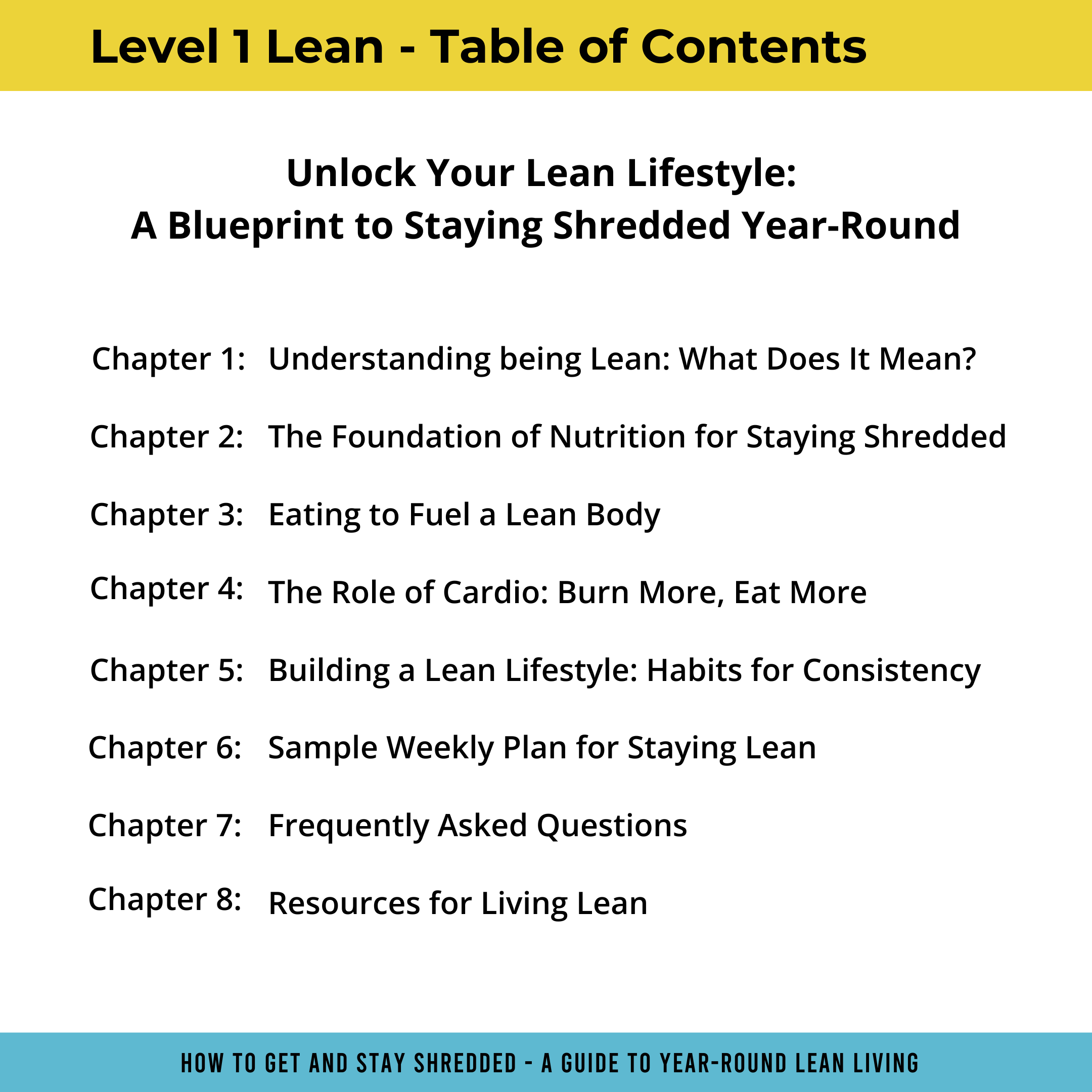 Level 1 Lean & Level 1 Lifting